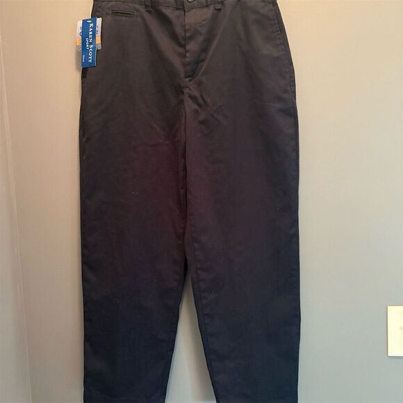 Karen Scott Women's Petite Petite Size 14P Blue Flat Front Casual Pants - Picture 1 of 10